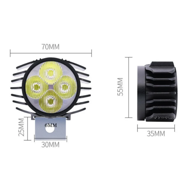 Luz LED Faro delantero con bocina calxon